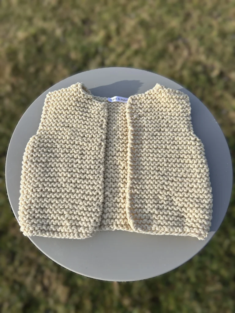 Nos produits 4 Gilet pure laine tricoté