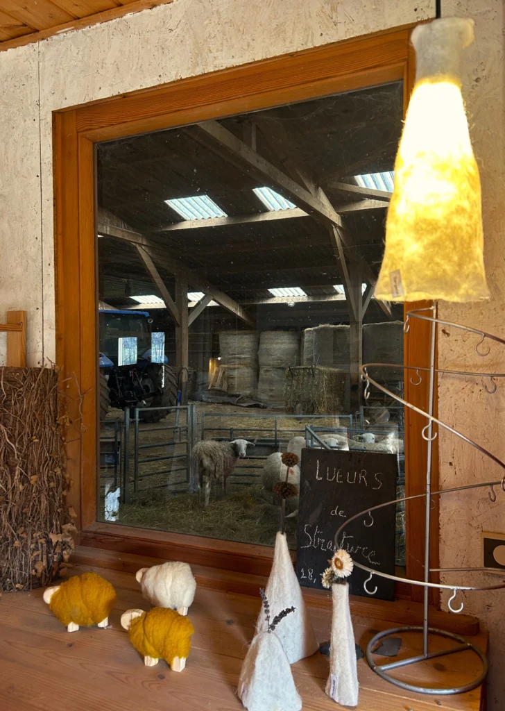 Nos animations à la Bergerie de Straiture 5 Creation luminaire feutre magasin